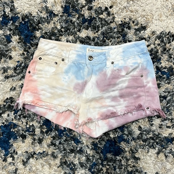 Vintage Havana Pants - 😍Vintage Havana Brand Tye-dye Short Jean Shorts Raw Hem size 28